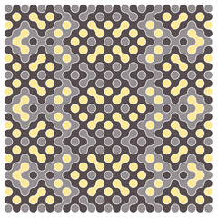 Multicolor truchet tiling connections illustration