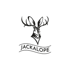 Jackalope logo concept vector in modern style. suitable for all businesses. Logos are easy to remember and easy to apply in various media.