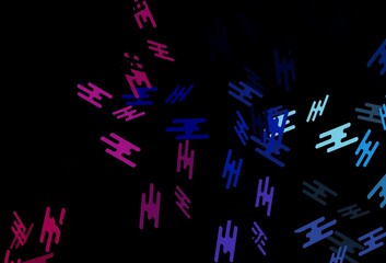 Dark Blue, Red vector pattern with narrow lines.