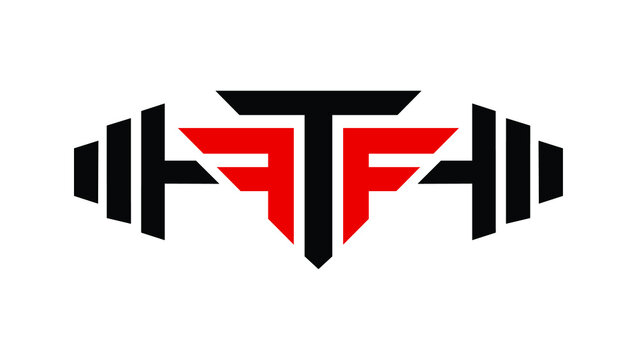 TFF ,FTF gym and fitness logo design icon vector