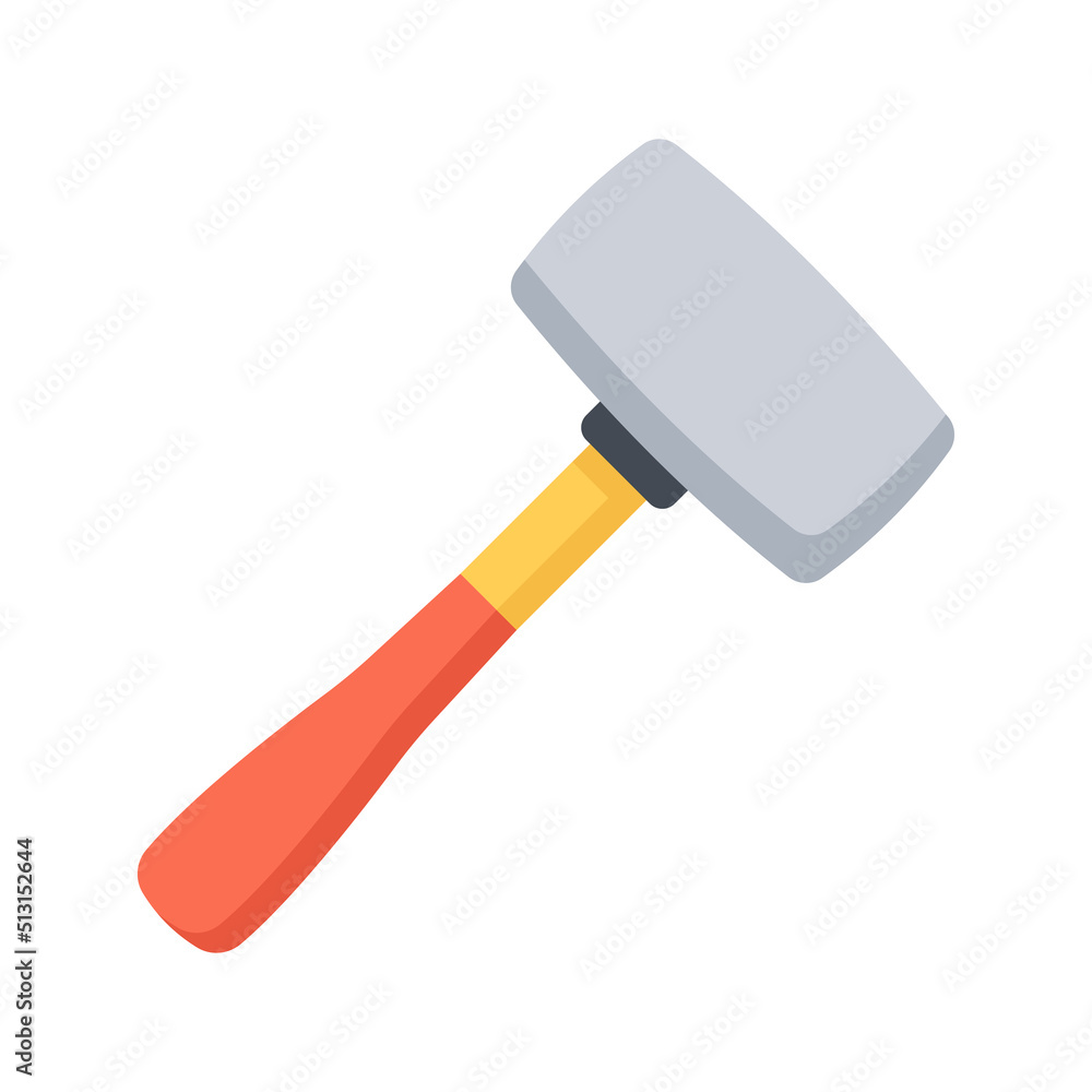 Poster sledge hammer vector flat icon for web isolated on white background eps 10 file