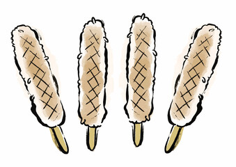 きりたんぽ　イラスト