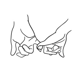 Pinky promise vector illustration