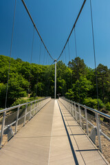 Fototapeta na wymiar Victor-Neels-Brücke über der Urft im Nationalpark Eifel im Sommer