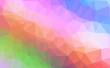 Fototapeta premium Light Multicolor, Rainbow vector abstract mosaic pattern.