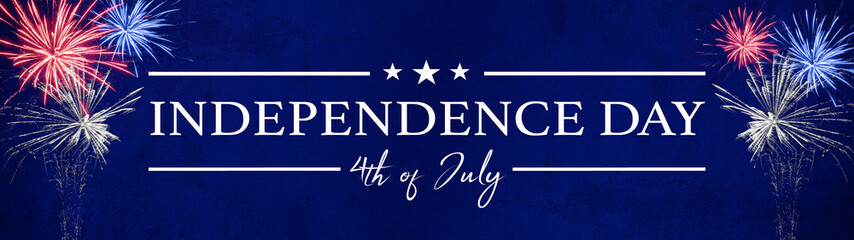 Happy 4th of July - Independence Day background banner panorama USA america holiday celebration...