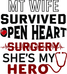 My Wife Survived Open Heart Surgery apparel Recovery Women
It can be used on T-Shirt, labels, icons, Sweater, Jumper, Hoodie, Mug, Sticker,