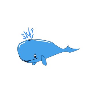 whale cartoon photo illustration