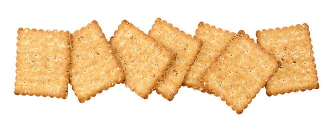 Crispy cracker according to recipes. Sweet cookies on a bun background