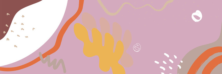 Vector of abstract creative banner in minimal trendy style with copy space for text