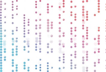 Light Blue, Red vector cover with beautiful snowflakes.