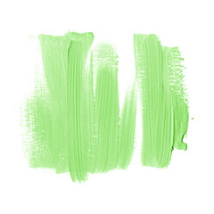 Green brush stroke acrylic paint textured background. Organic creative banner. Art graphic design.