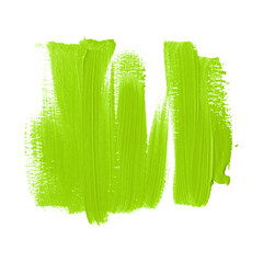Green acrylic paint textured background. Organic creative banner. Brush stroke design.