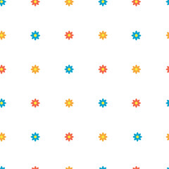 Fototapeta na wymiar Vector seamless background. Beautiful pattern in small flowers. Small colors flowers on a white background. Template for fashion prints.