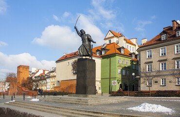 Monument to Jan Kilinski in Old Town in Warsaw © Lindasky76