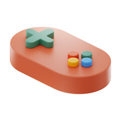 Premium game console 3D icon 3d rendering on isolated background