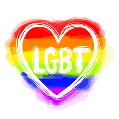LGBT レインボーハート　ロゴ　アイコン