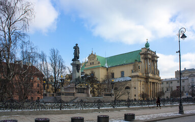 Church of the Assumption of the Virgin Mary and of St. Joseph (Carmelite Church) in old town of Warsaw, Poland	
