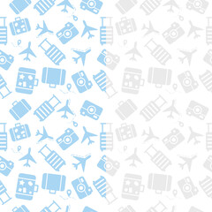 Travel pattern made from airplane camera icons
