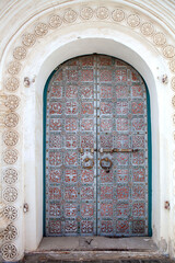 Doors of the Assumption Cathedral. Astrakhan Kremlin. Astrakhan. Russia