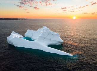 Sunrise over a 10,000 year old iceberg