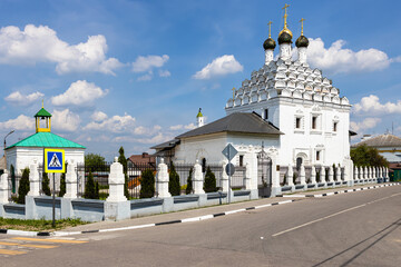 orthodox old believer Church of St Nicholas in Posad in Old Kolomna city on sunny summer day
