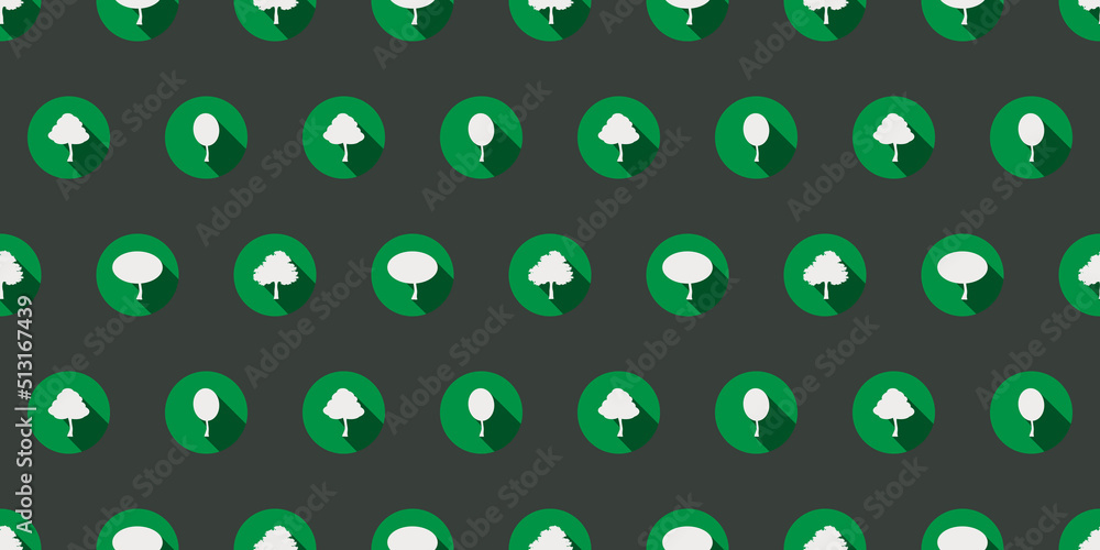 Aufkleber various green tree icons texture - vector background design