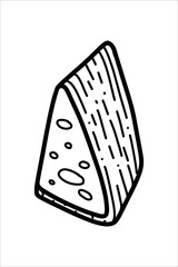 Piece of cheese icon - vector illustration on white