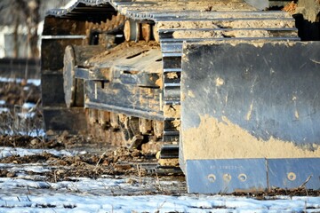 Bulldozer in Winter