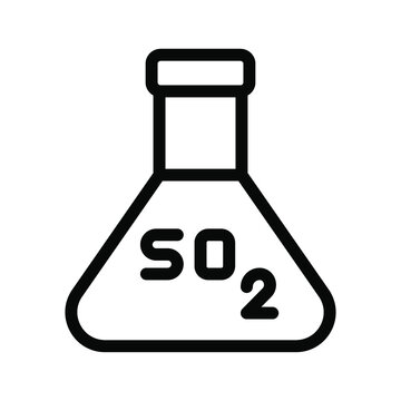 sulphite line icon illustration vector graphic