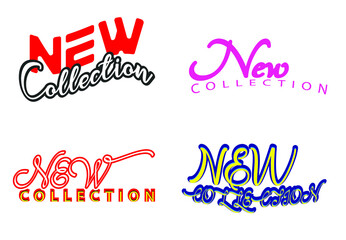 New collection logo, icon and sticker design template