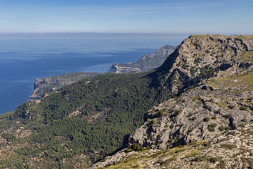 View of the mountains near Valldemosa in Mallorca (Balearic islands)