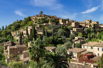 Obraz premium View of Deya town in Mallorca Island (Spain)