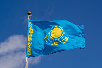 flag of kazakhstan Mass protests in Kazakhstan. flag of kazakhstan