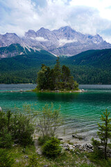 lake and mountains