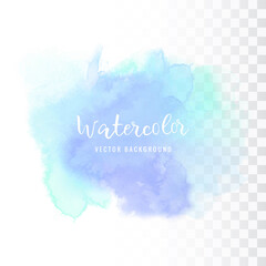 Abstract light blue watercolor background. Vector eps 10.