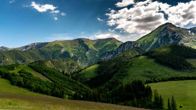 Peaks of Slovak Tatra mountains.