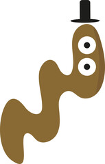 Funny shapes monsters with eyes illustration