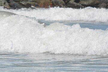 surf at the beach and jetty