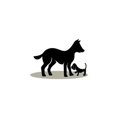 dog logo vector illudtration design