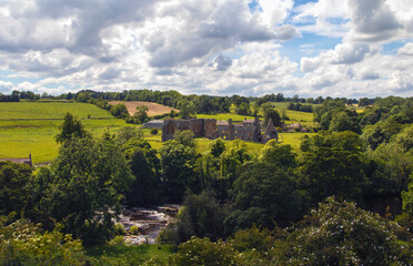 Fototapeta na wymiar The ruins of Egglestone Abbey near Barnard Castle in County Durham, UK