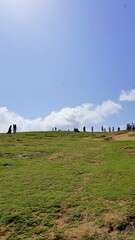Ooty,Tamilnadu,India-June 04 2022:Tourists enjoying beautiful Wenlock Downs 9th Mile Shooting Point.