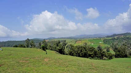 Ooty,Tamilnadu,India-June 04 2022:Tourists enjoying beautiful Wenlock Downs 9th Mile Shooting Point.