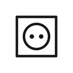 Fototapeta premium Socket Outlet Plug In Icon. Plug socket Vector Illustration