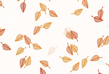 Light Orange vector doodle template.