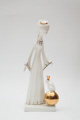 Vintage porcelain figurine - Princess and the frog king from the tale
