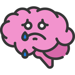 Sad Brain Icon
