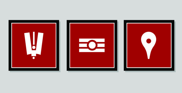 Hindu tilak vector icon frames