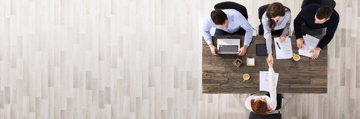 Business People Handshake In Office