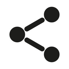 Share icon isolated on white background. Share, network illustration.